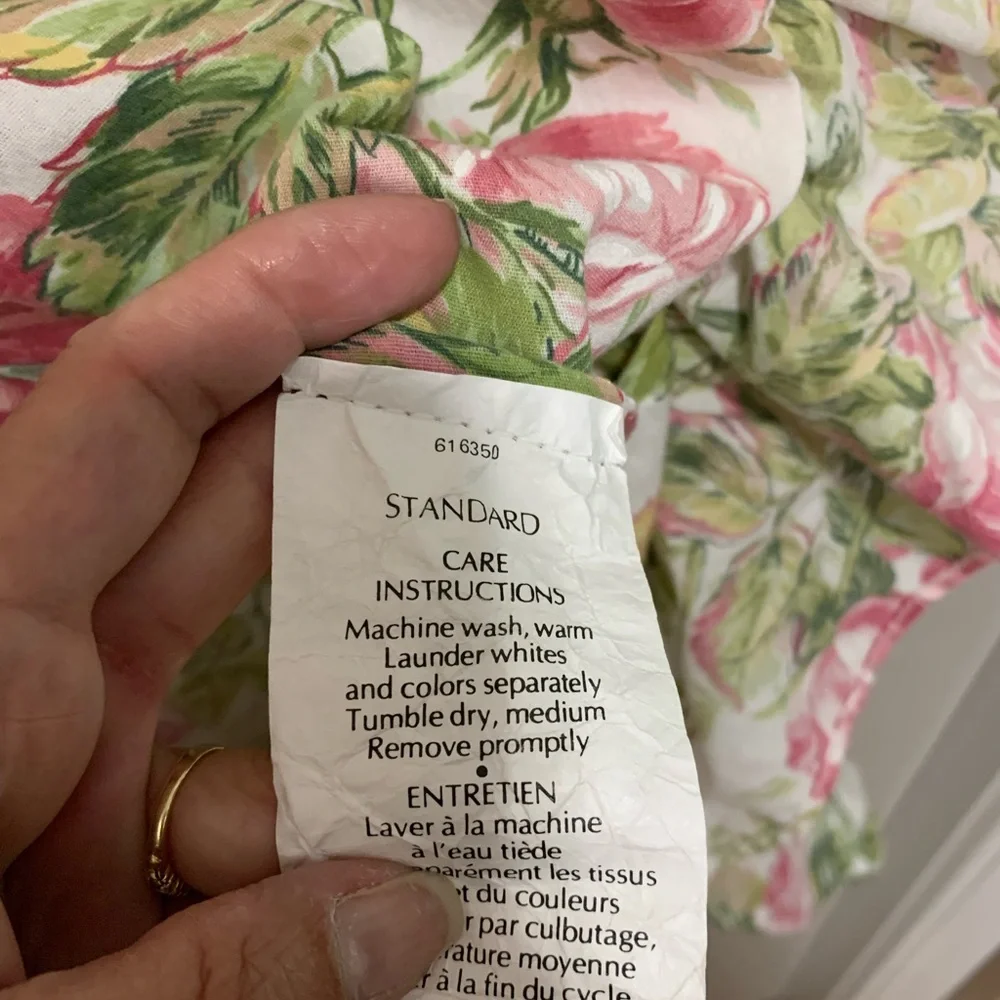 Vintage Floral Ruffled sham